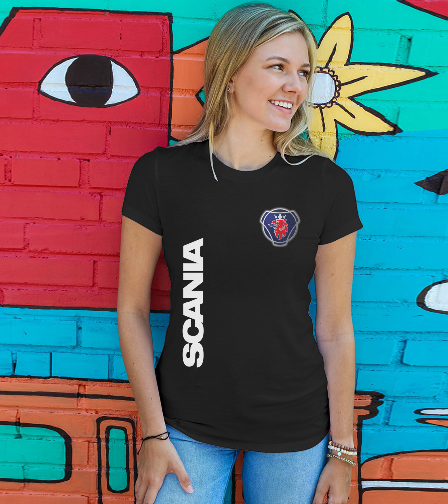 Scania Emblem King Of The Road Lion Badge T-Shirt