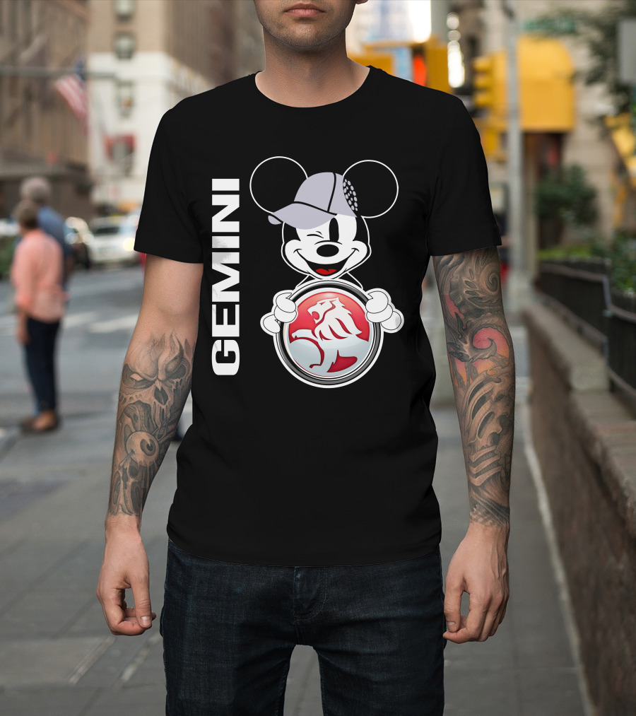 Gemini Mickey Holding Holden Lion T-Shirt