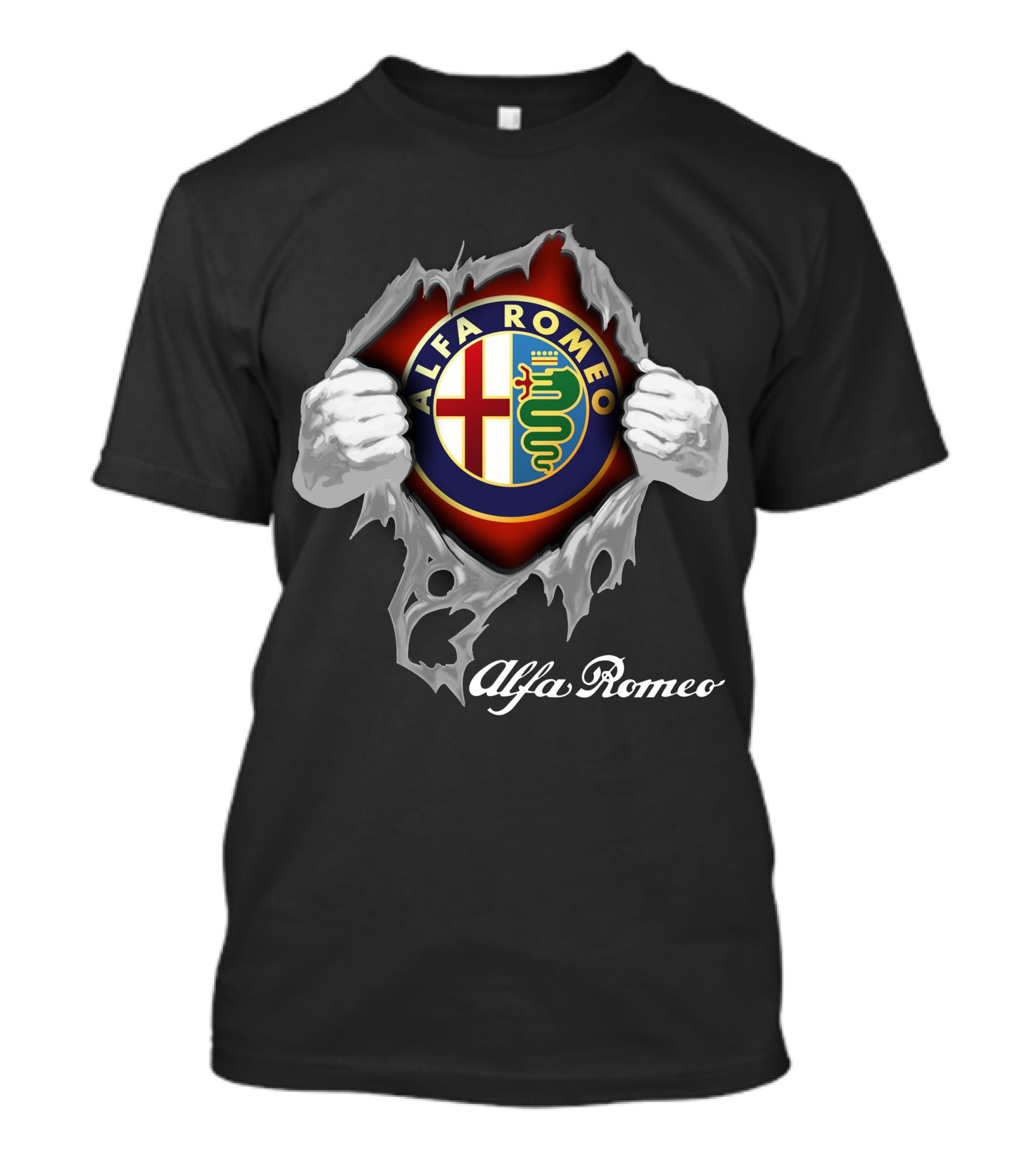 Alfa Romeo Logo With Tearaway Effect T-Shirt