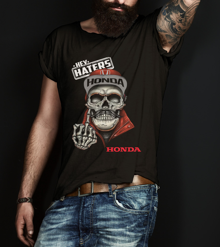 Hey Haters Honda Skull T-Shirt