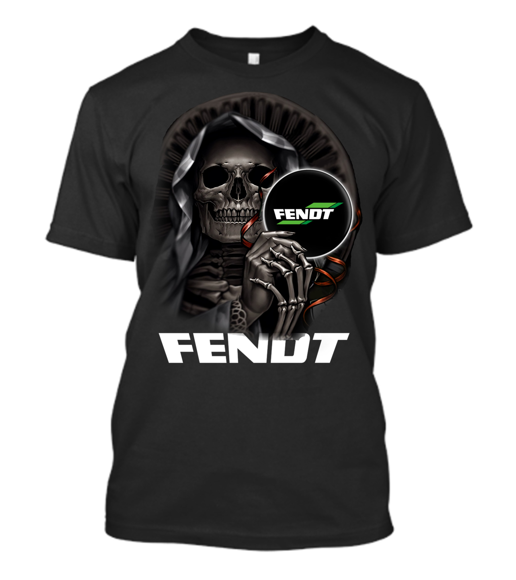 Fendt Grim Reaper Skeleton Holding T-Shirt
