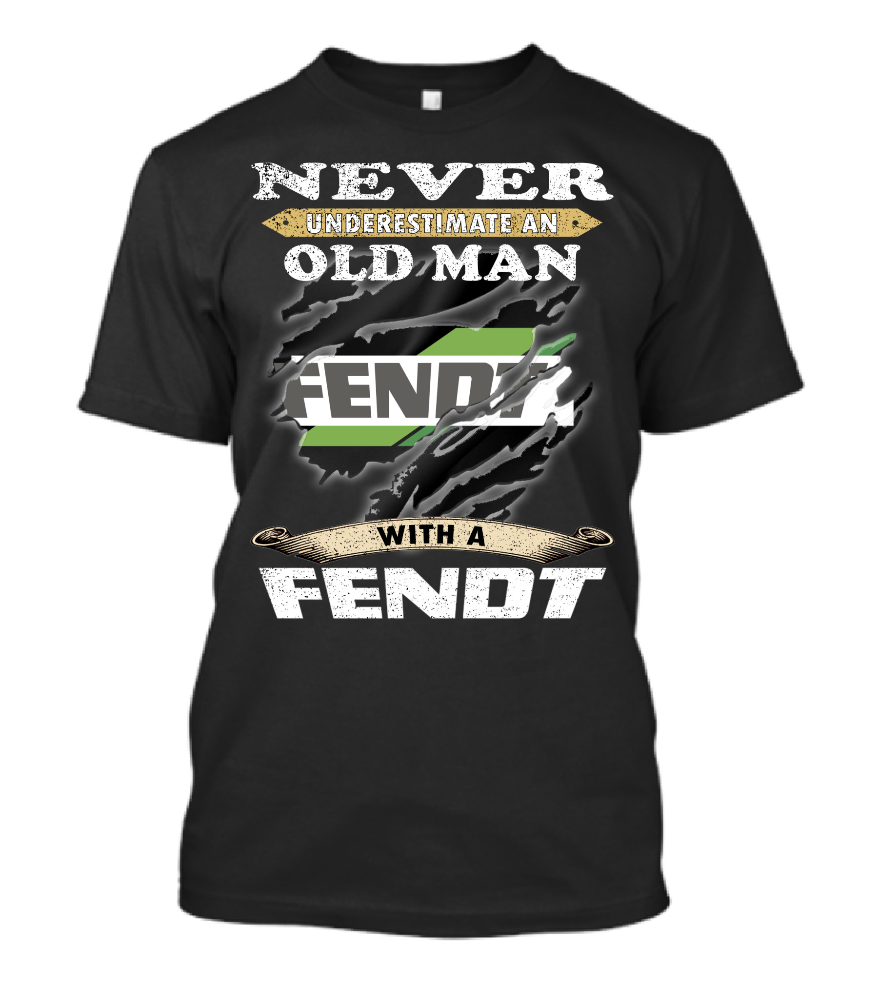 Never Underestimate An Old Man With A Fendt T-Shirt