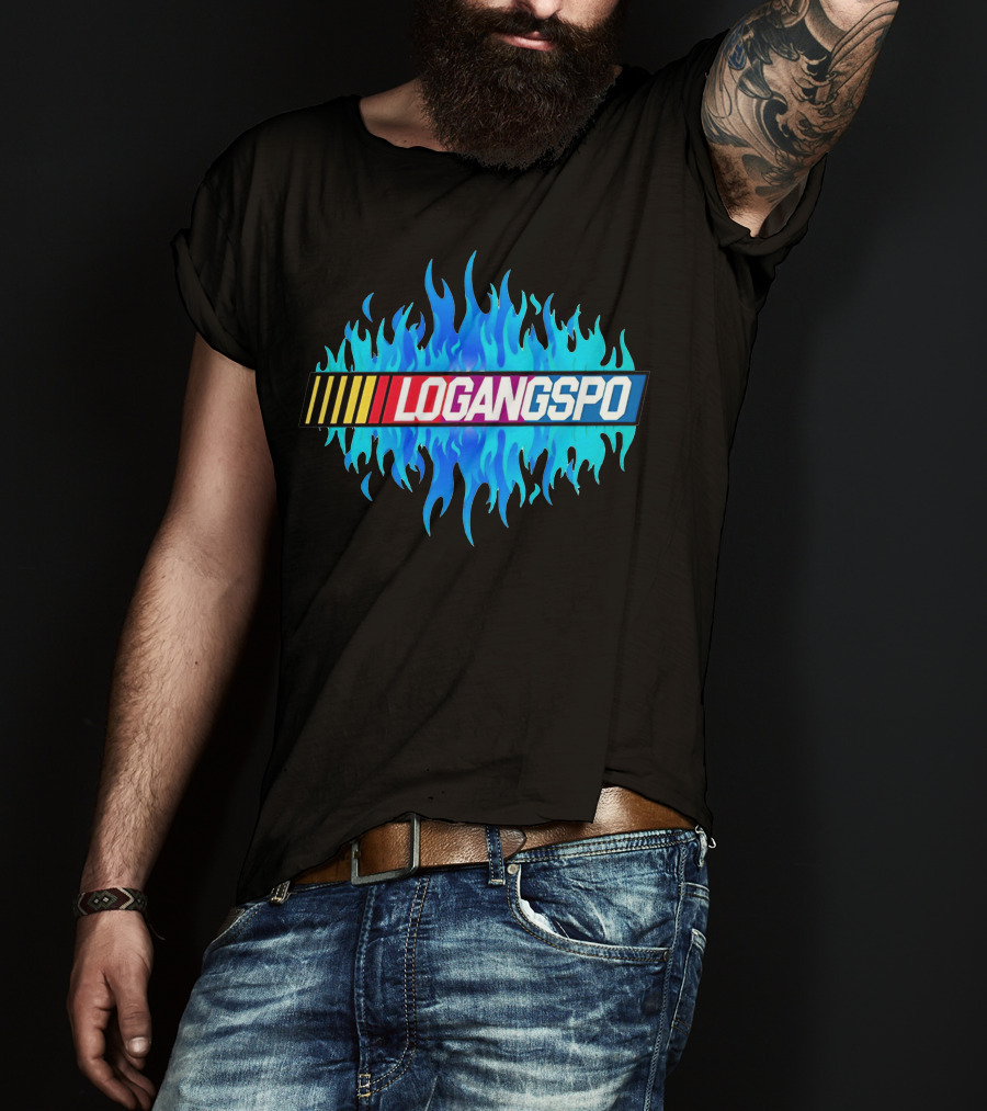 Logangspo Racing Flames T-Shirt