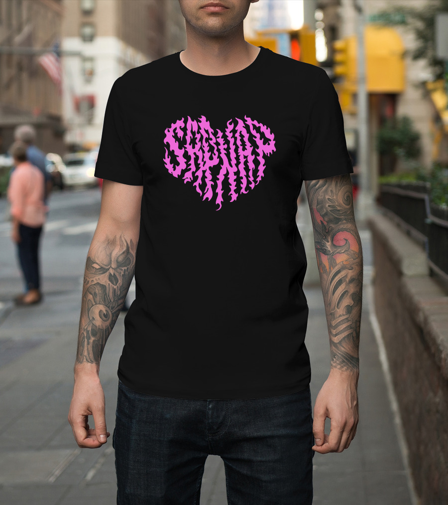Sapnap Pink Flame Heart Valentine Merch T-Shirt