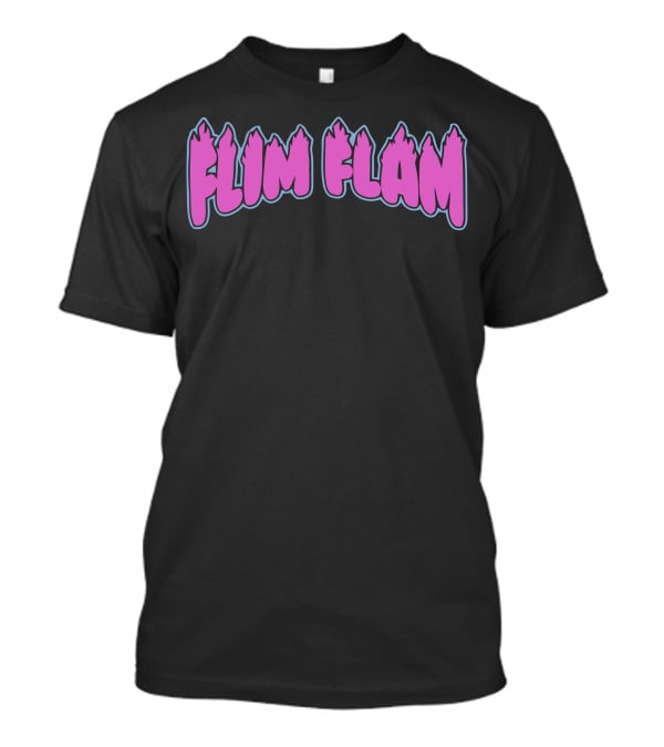 Flim Flam Colorful Flame Font T-Shirt