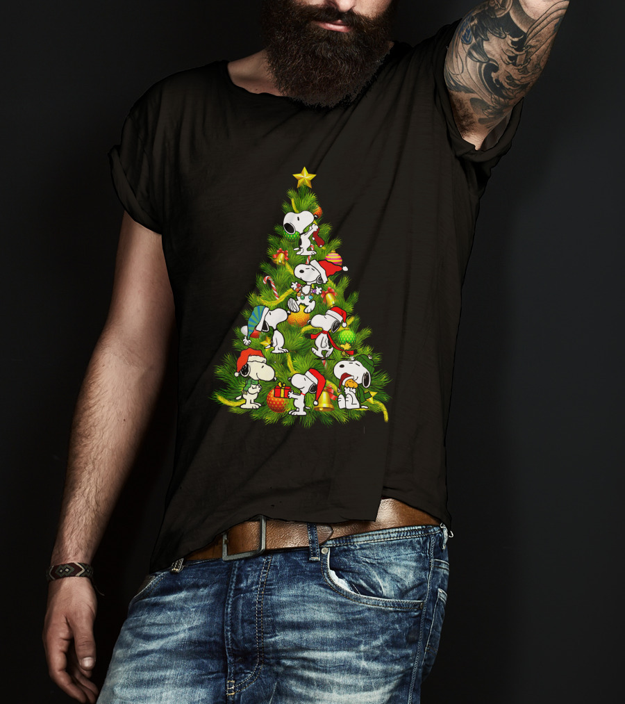 Christmas Snoopy Tree Holiday T-Shirt
