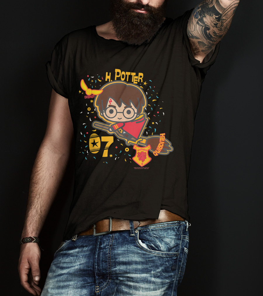 H Potter Gryffindor Seeker Quidditch T-Shirt