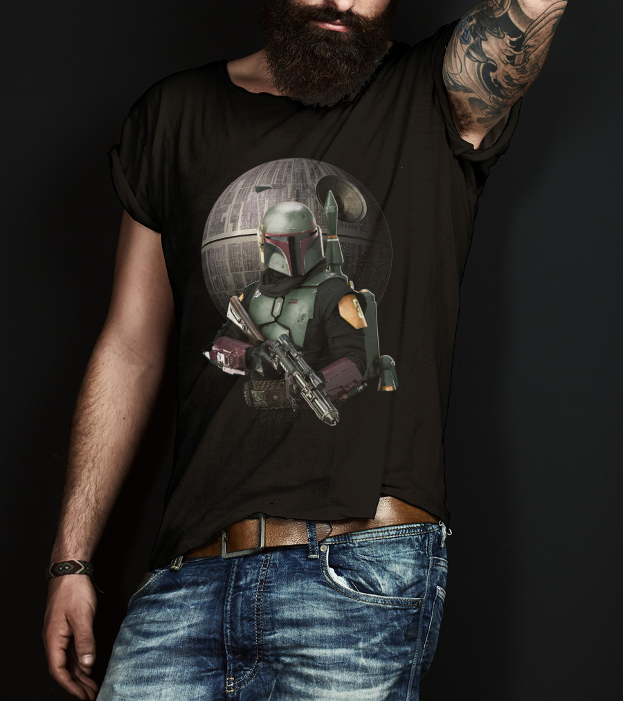 Boba Fett In Front Of Death Star Perfect Gift For You T-Shirt