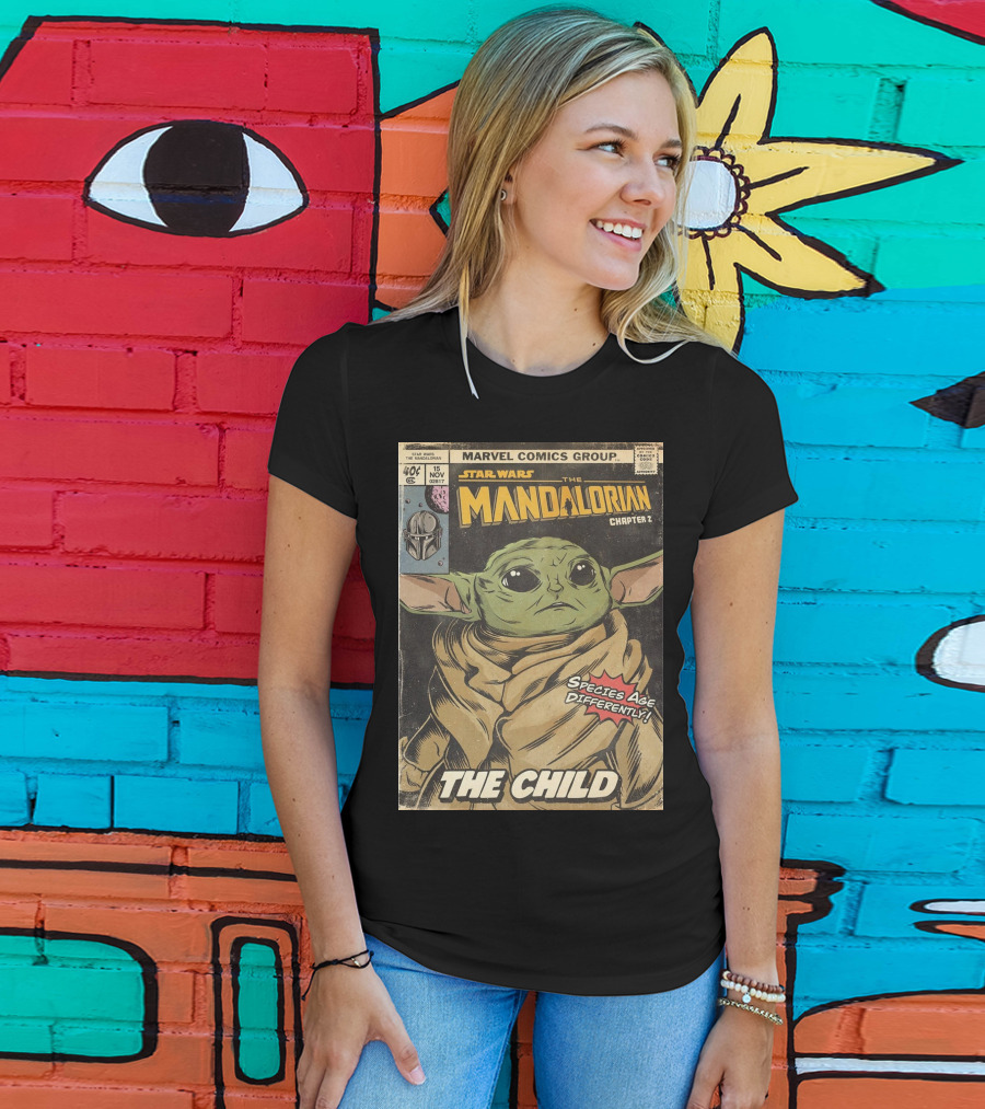 Marvel Comics Group Star Wars The Mandalorian Chapter 2 The Child Species Age Differently T-Shirt