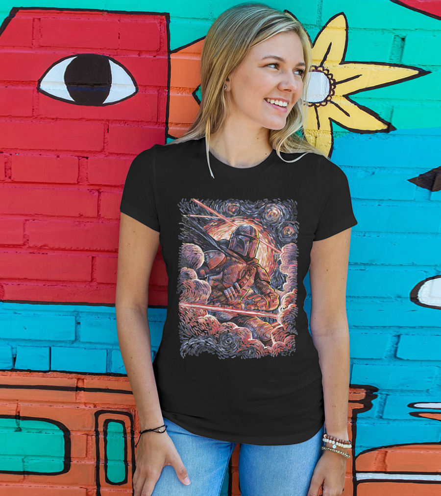 Only Today Galaxy Warrior In Starry Cosmic Battle Scene T-Shirt