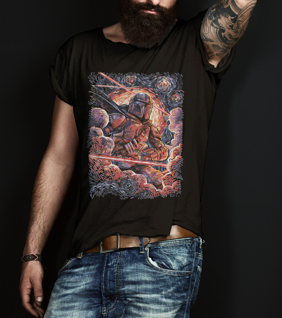 Only Today Galaxy Warrior In Starry Cosmic Battle Scene T-Shirt