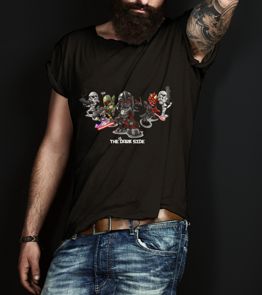 The Dark Side Only Today Stormtrooper Darth Vader Boba Fett Darth Maul T-Shirt