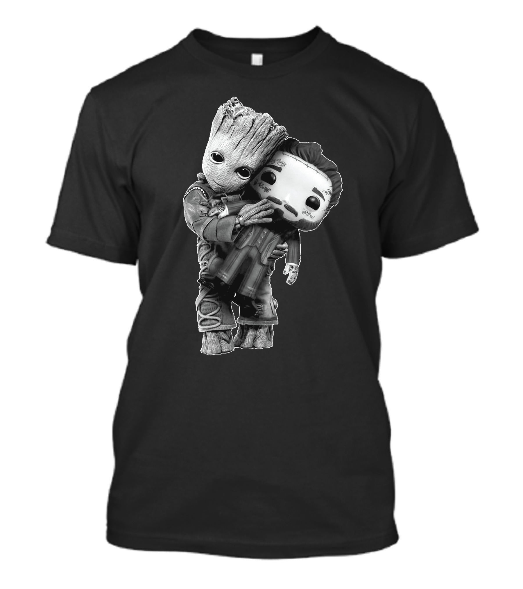 Only Today Baby Tree Character Holding Masked Figure T-Shirt