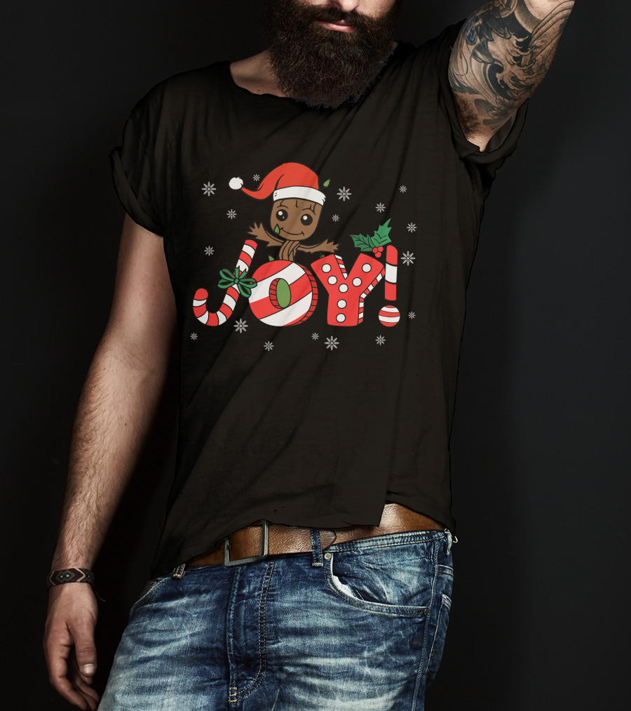Joy Only Today Christmas Character Holiday Theme T-Shirt