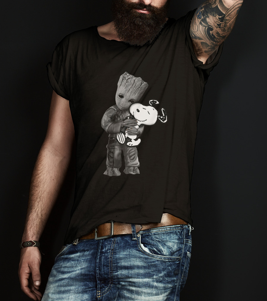 Groot Hugging Snoopy Only Today T-Shirt
