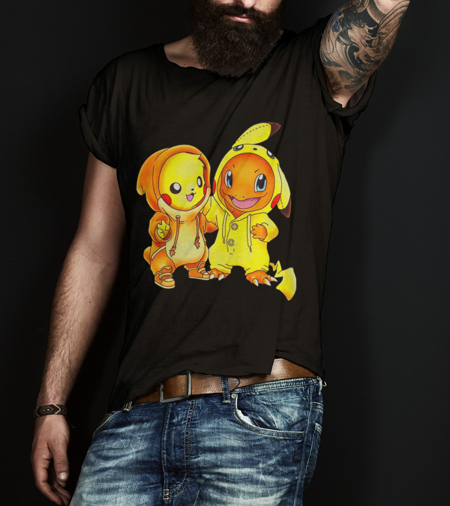 Pikachu Charmander Crossover Hoodie Pals T-Shirt
