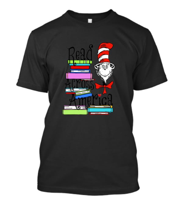 Cat In The Hat Read Across America Book Stack T-Shirt