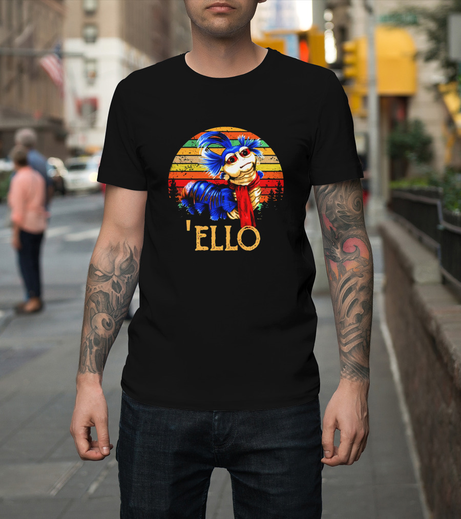 Labyrinth 'Ello Worm Retro Sunset T-Shirt