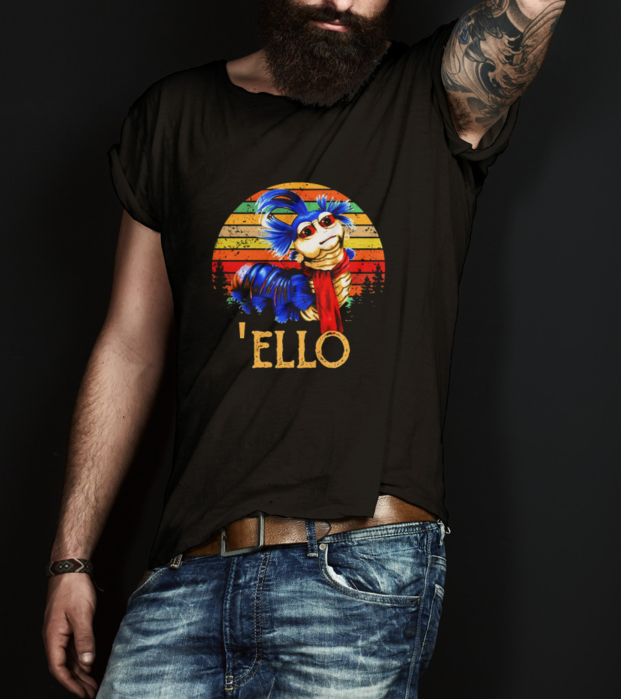 Labyrinth 'Ello Worm Retro Sunset T-Shirt