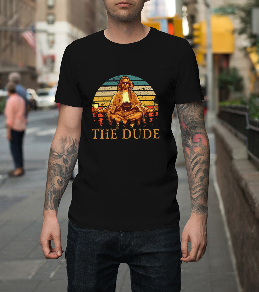 The Big Lebowski The Dude Retro Sunset Zen T-Shirt