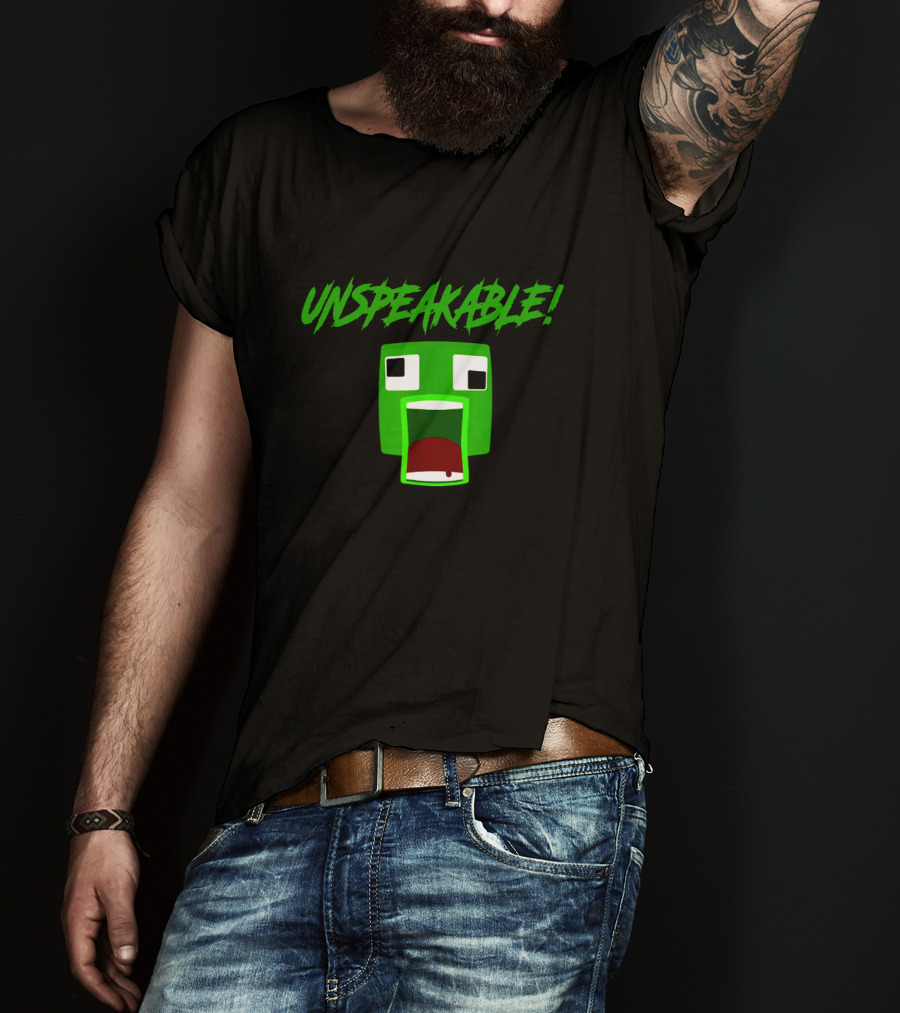 Unspeakable Green Square Face T-Shirt