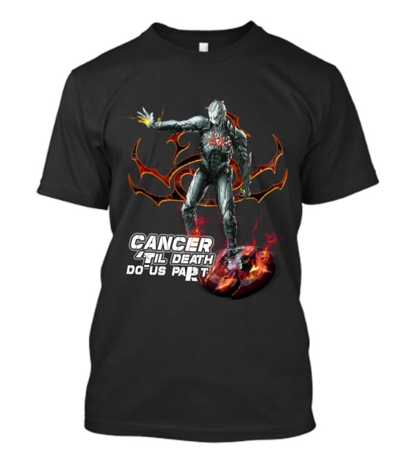 Cancer Til Death Do Us Part Marvel Ironman Fans Ultron T-Shirt