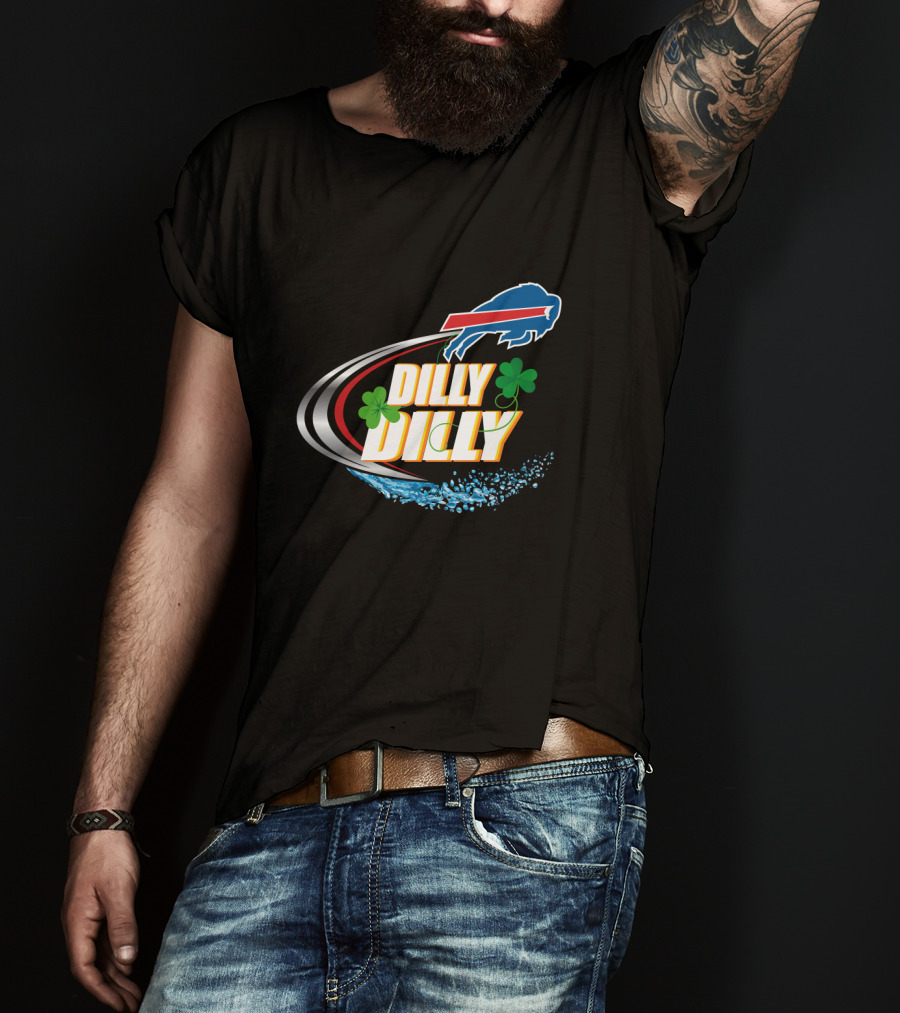 Dilly Dilly Buffalo Bills Shamrocks Football Splash T-Shirt