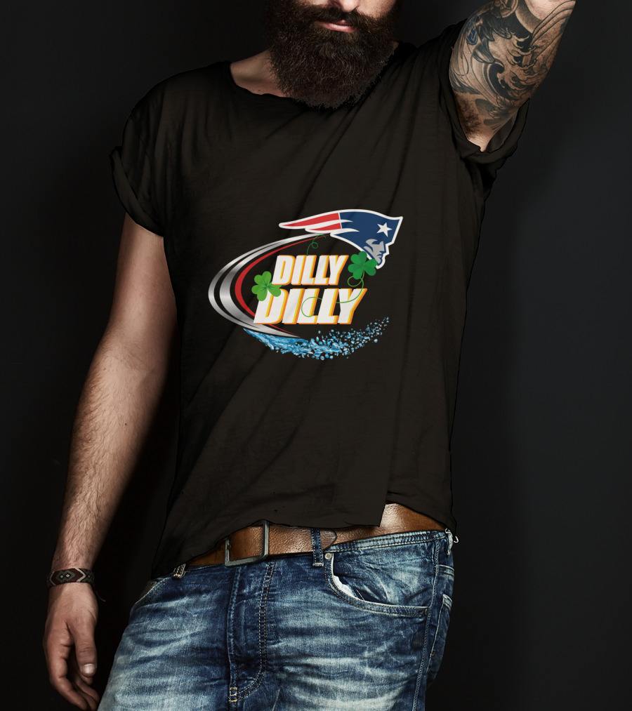 Dilly Dilly New England Patriots Shamrock Splash T-Shirt