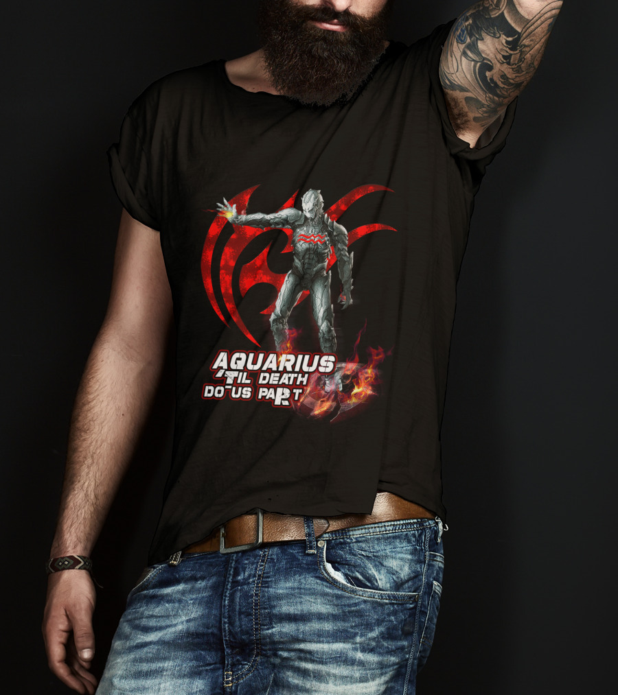 Aquarius Til Death Do Us Part Ultron Fire Symbol Marvel Fans T-Shirt