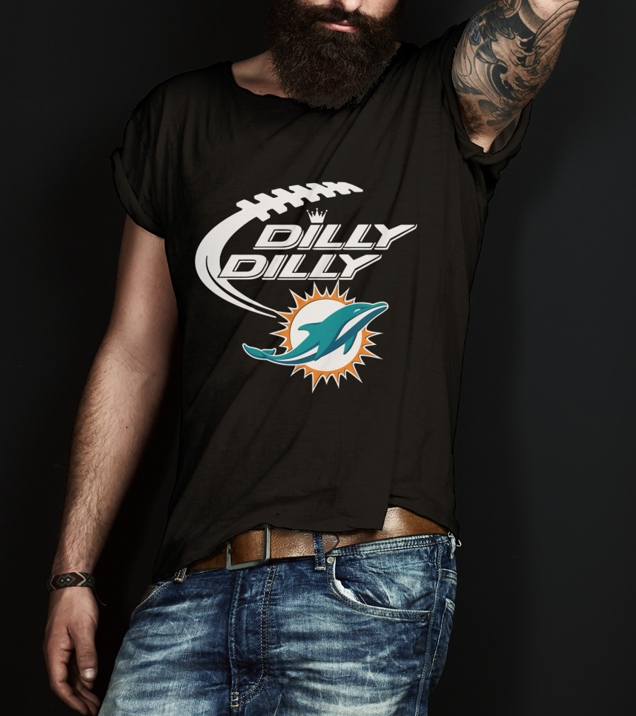 Dilly Dilly Miami Dolphins Bud Light Football T-Shirt