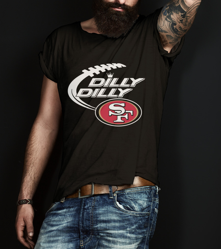 San Francisco 49ers Dilly Dilly Bud Light Football T-Shirt