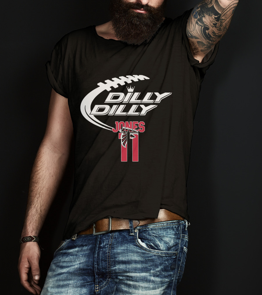 Atlanta Falcons Jones 11 Dilly Dilly Football T-Shirt