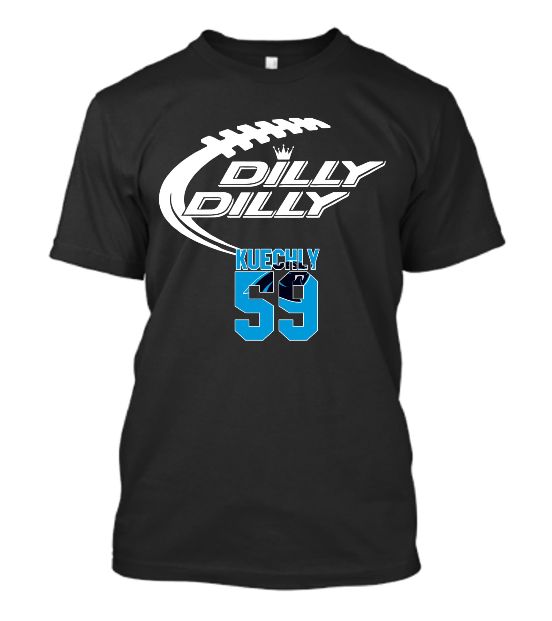 Carolina Panthers Luke Kuechly 59 Dilly Dilly Football T-Shirt