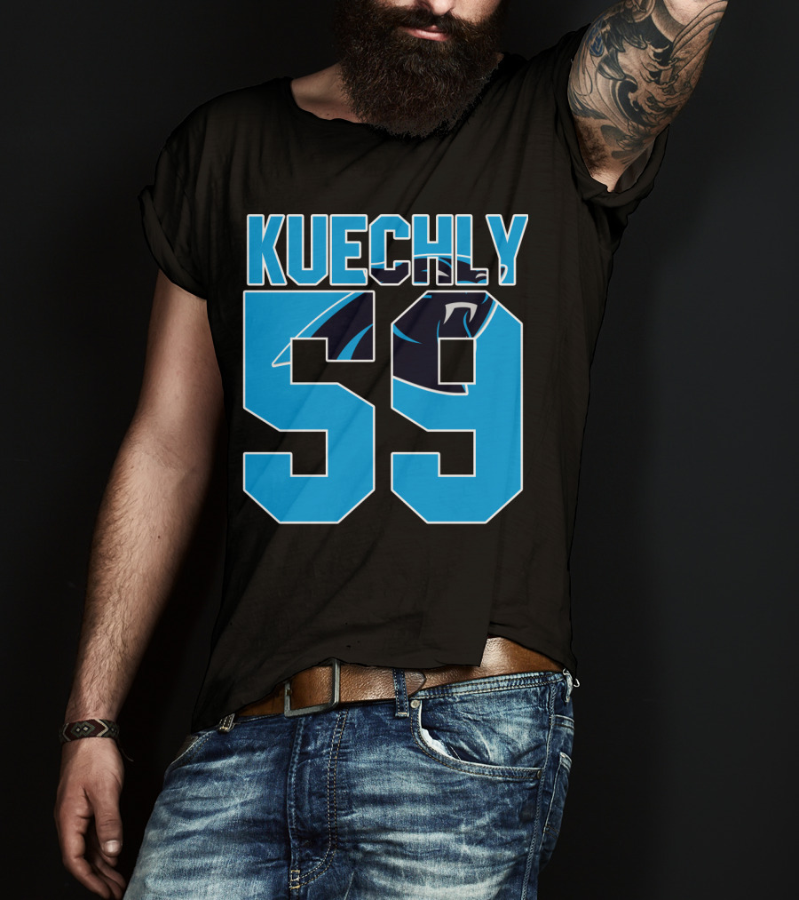 Carolina Panthers Luke Kuechly 59 Team Game Jersey T-Shirt
