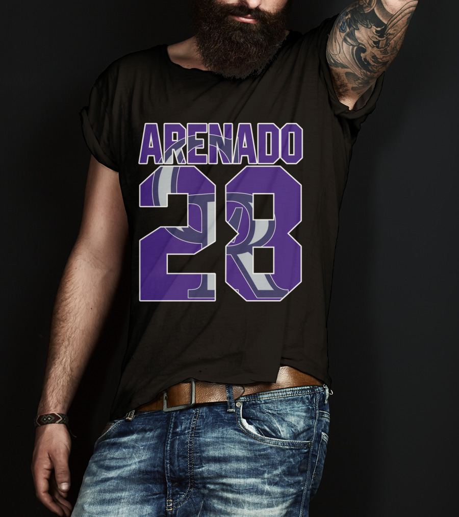 Arenado 28 Colorado Rockies Iconic Baseball Jersey Number T-Shirt