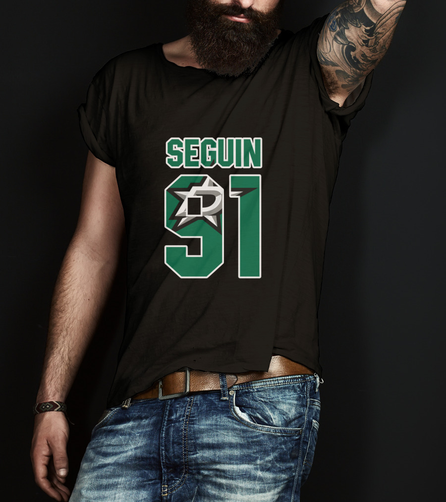 Dallas Stars Tyler Seguin Number 91 NHL Jersey T-Shirt