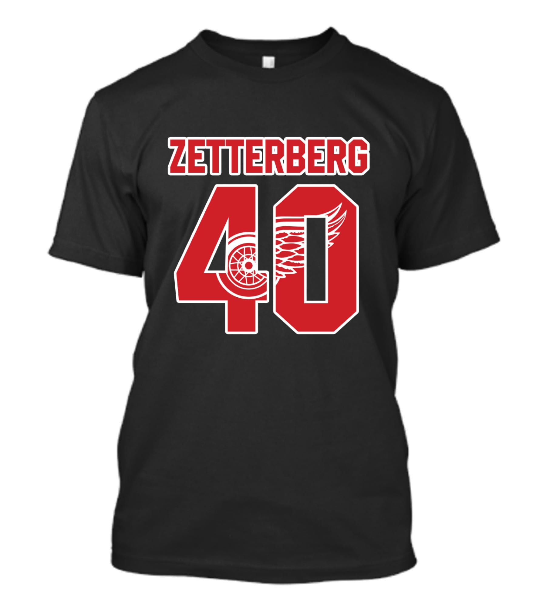 Zetterberg 40 Jersey Detroit Red Wings NHL Iconic Winged Wheel T-Shirt