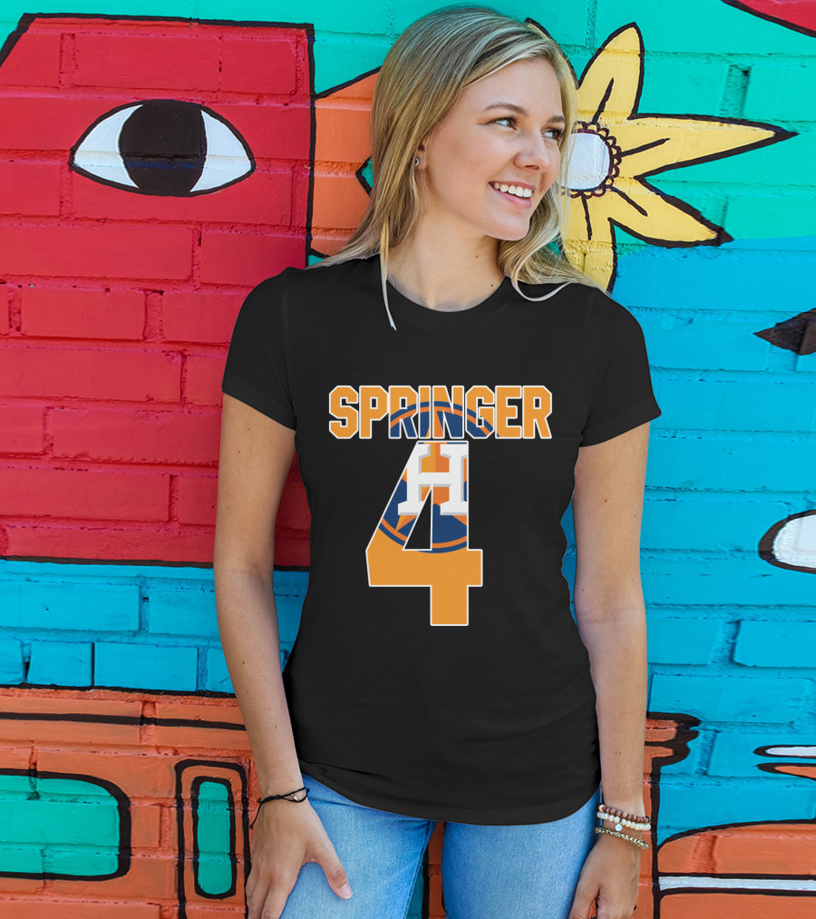 Houston Astros George Springer Number 4 Jersey T-Shirt