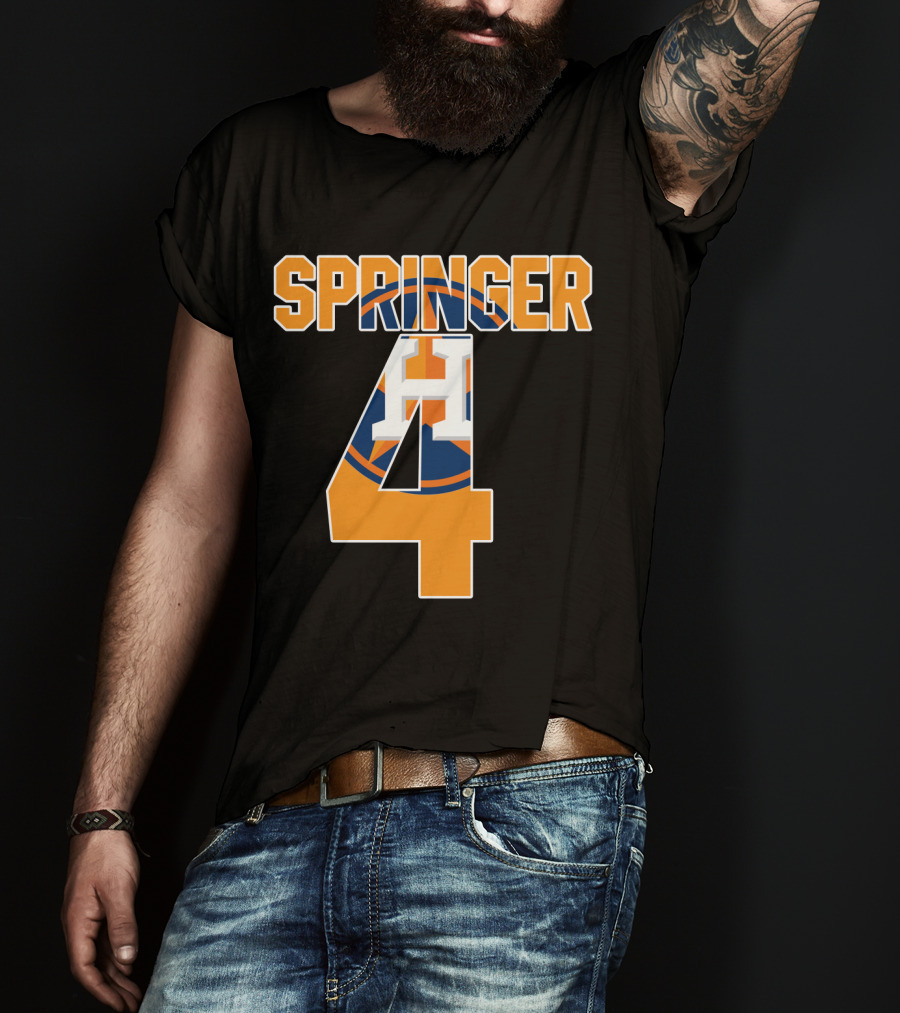 Houston Astros George Springer Number 4 Jersey T-Shirt