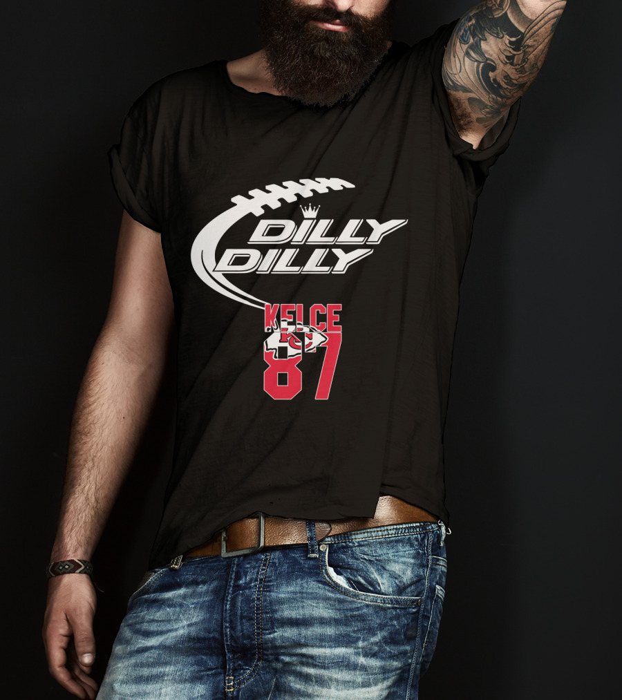 Kansas City Chiefs Kelce 87 Dilly Dilly Football T-Shirt