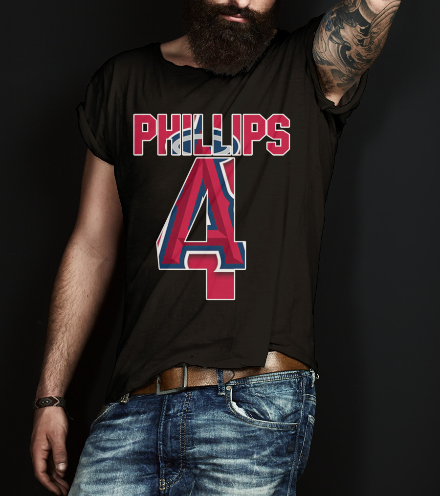 Phillips 4 Los Angeles Angels Baseball Team T-Shirt