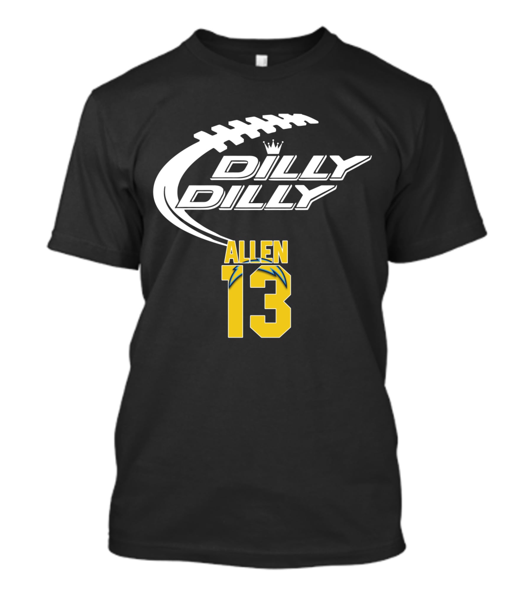 Los Angeles Chargers Allen 13 Dilly Dilly Football T-Shirt