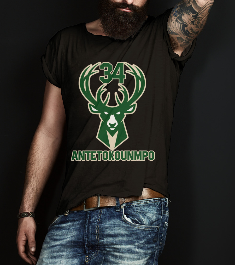 Milwaukee Bucks 34 Antetokounmpo T-Shirt