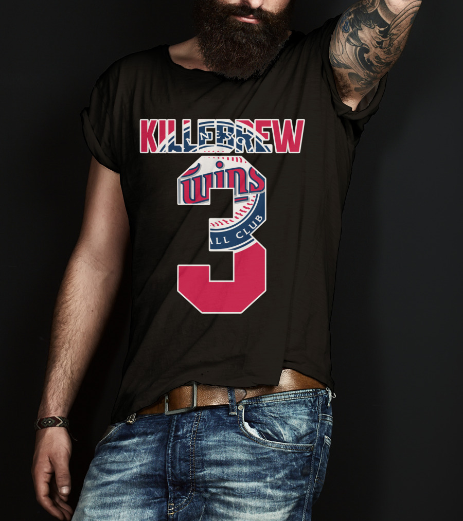 Killebrew Minnesota Twins Number 3 Baseball T-Shirt