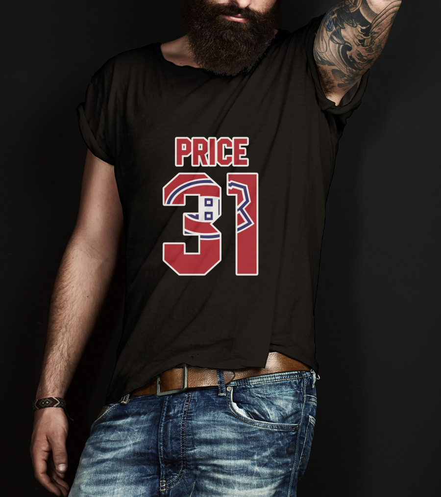 Price 31 Montreal Canadiens Carey Price NHL Hockey Player Jersey T-Shirt