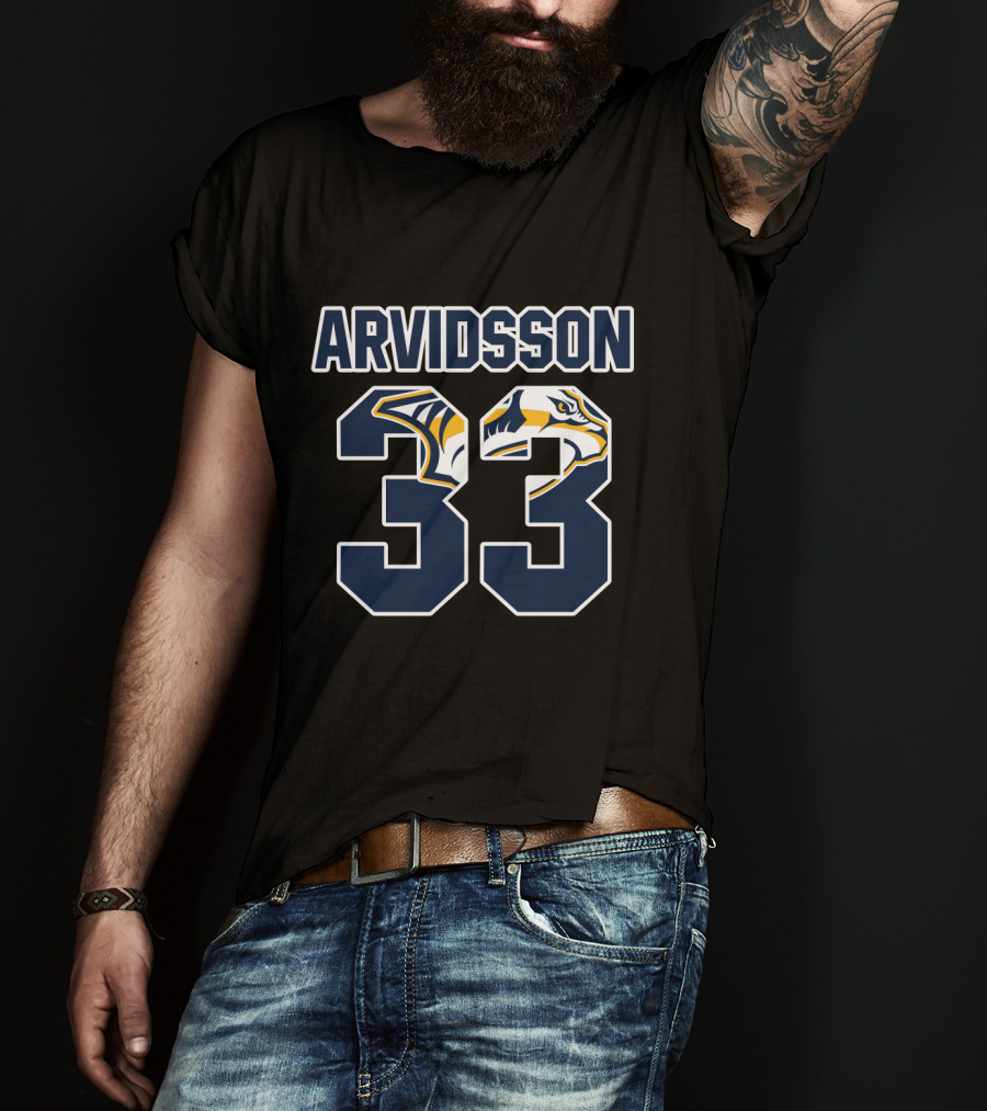 Nashville Predators Viktor Arvidsson 33 NHL Hockey Jersey T-Shirt