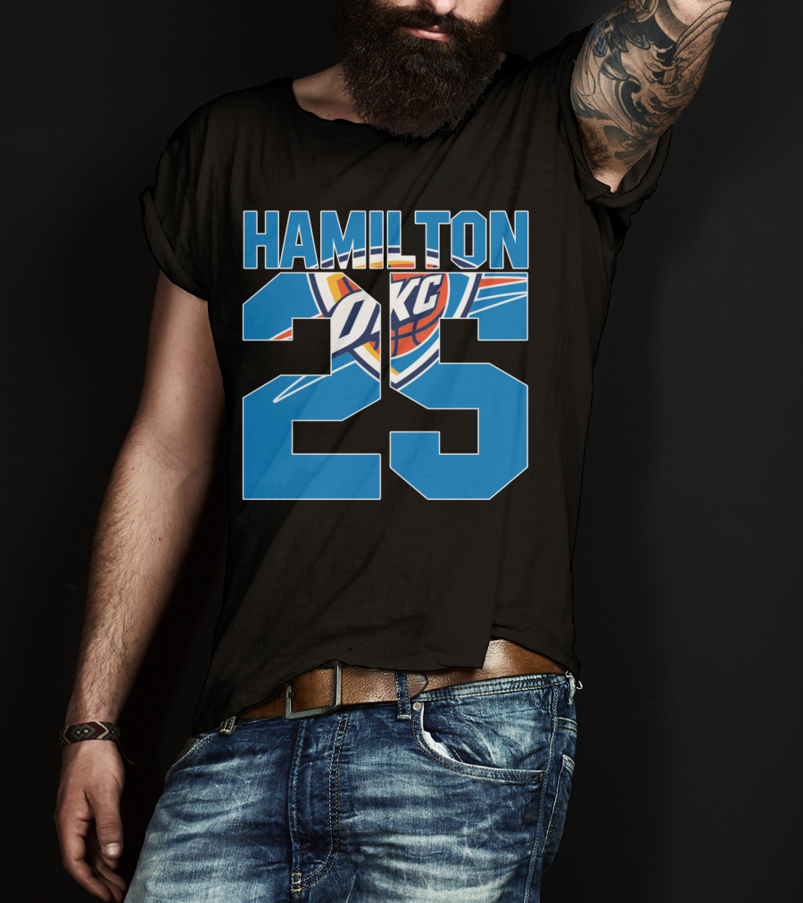Oklahoma City Thunder Hamilton 25 Okc Nba T-Shirt