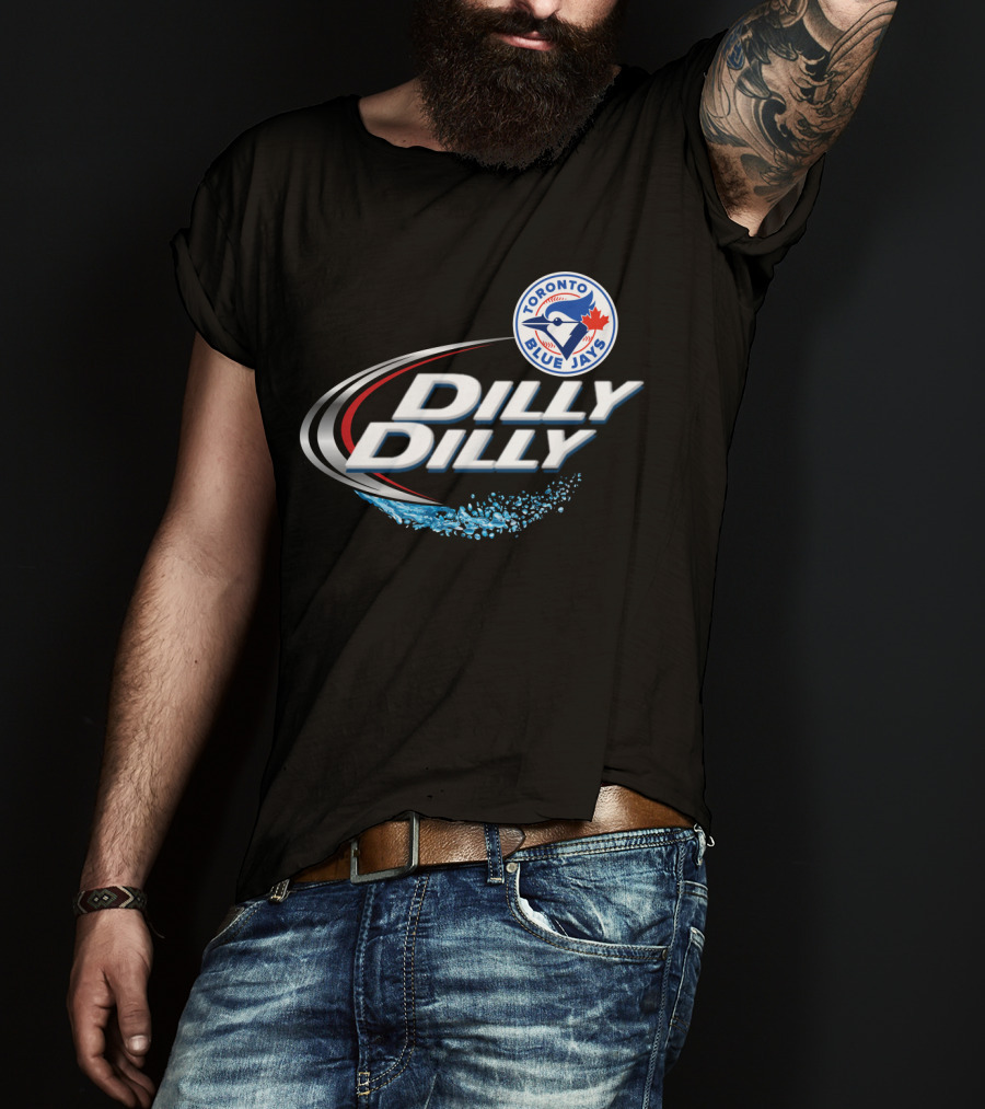 Toronto Blue Jays Dilly Dilly Logo With Blue Jay And Maple Leaf T-Shirt