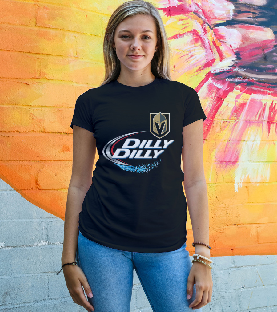 Vegas Golden Knights Dilly Dilly NHL Fan Logo Splash T-Shirt
