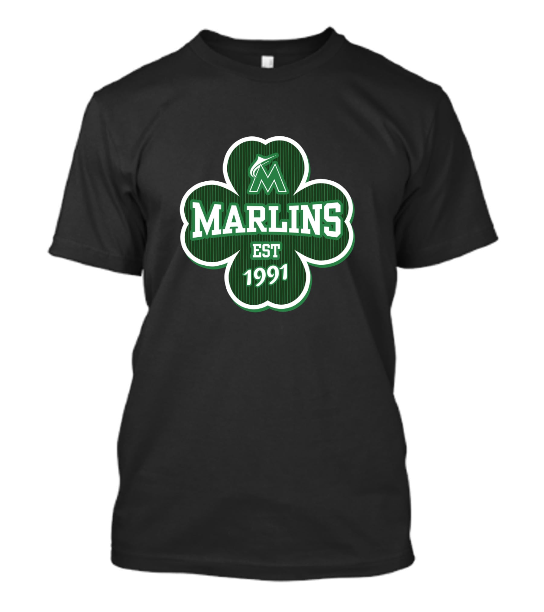 Miami Marlins Est 1991 Shamrock Graphic St Patrick's Day T-Shirt